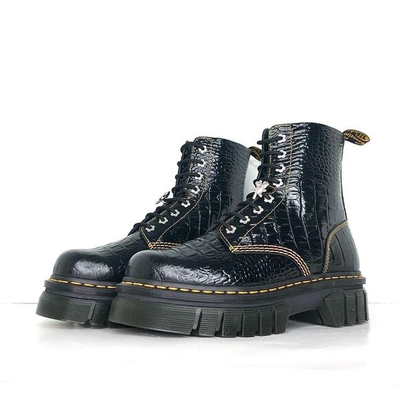 NEW Dr Martens Heaven Marc Jacobs Croco Platform Audrick Boots Women’s 10 Shoes - Picture 1 of 14